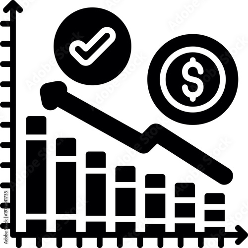 Financial Recovery Icon Vector Element