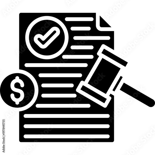 Court Approval Icon Vector Element