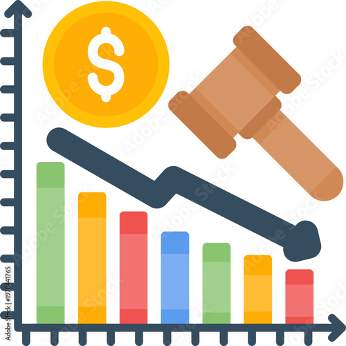 Bankruptcy Icon Vector Element