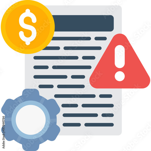 Overdue Payment Icon Vector Element