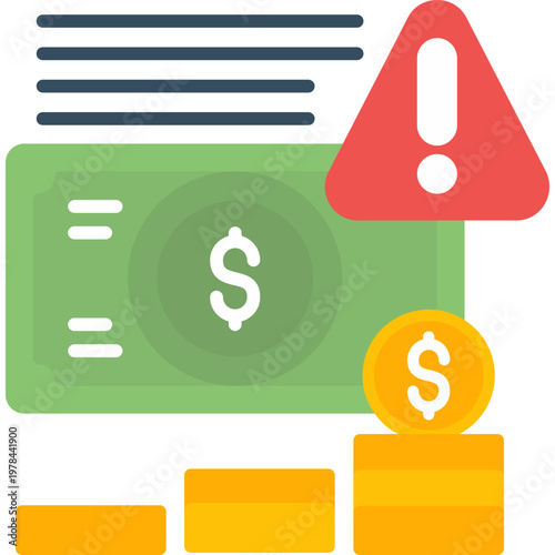 Loan Default Icon Vector Element