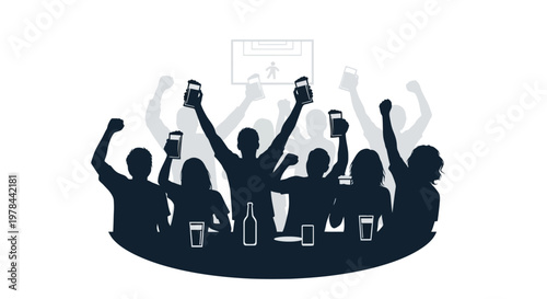 People Celebrating with Raised Hands.