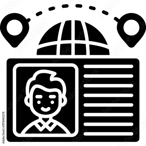 Long Stay Visa Icon Vector Element