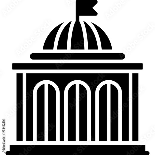 Government Office Icon Vector Element