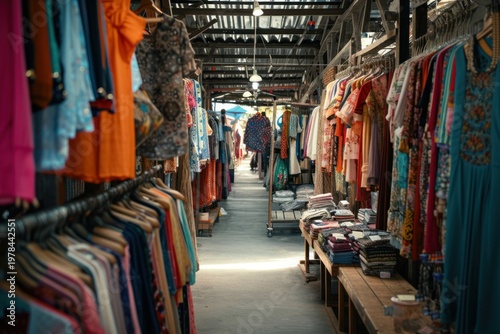 Market boutique fashion apparel.