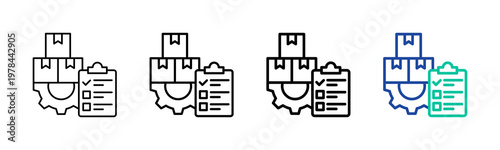 Inventory Management Icon Collection Different Style Outline