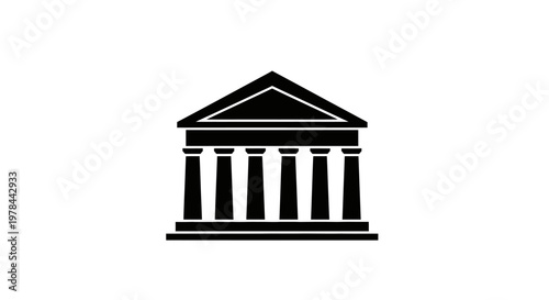 Simple Classic Building Icon Design.