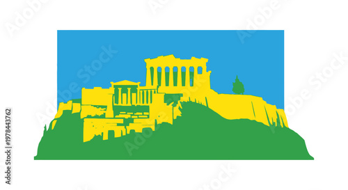 Ancient Greek Ruins Architecture Landmark.