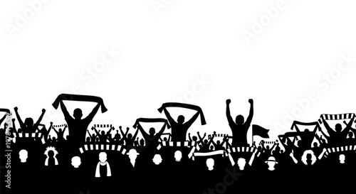 People Celebrating With Flags Raised High.