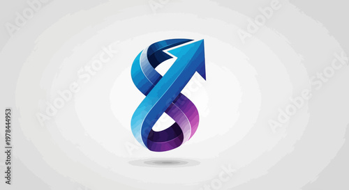 3D vector illustration of blue ribbon circle icons featuring number one and number eight as business web design elements or target signs