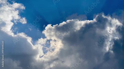 blue white big cloud clean in sky 