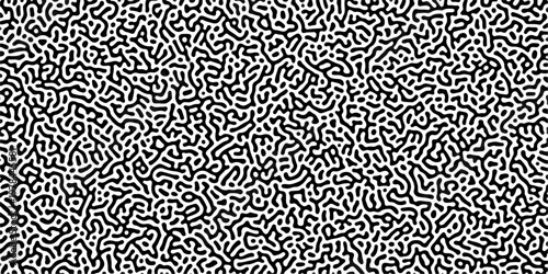 Abstract Reaction-diffusion Turing pattern natural texture gray gradient color scheme. Linear design with biological algorithm psychedelic background. Reaction-diffusion or truing patter