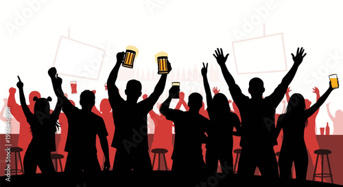 People cheering with beer glasses.