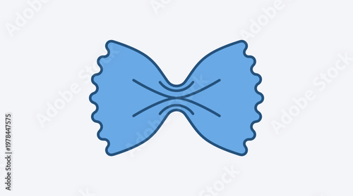 Wine Glass Celebration Vector Icon, Red Wine Bow Sparkles Festive Drink Illustration, Farfalle Pasta Food Vector Symbol Italian Cuisine Decorative Art Design Collection