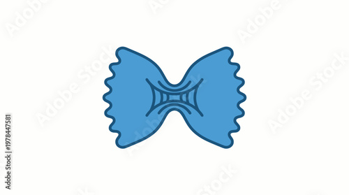 Wine Glass Celebration Vector Icon, Red Wine Bow Sparkles Festive Drink Illustration, Farfalle Pasta Food Vector Symbol Italian Cuisine Decorative Art Design Collection