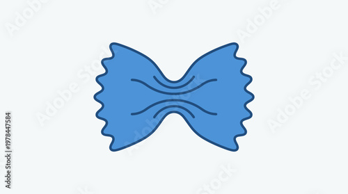 Wine Glass Celebration Vector Icon, Red Wine Bow Sparkles Festive Drink Illustration, Farfalle Pasta Food Vector Symbol Italian Cuisine Decorative Art Design Collection