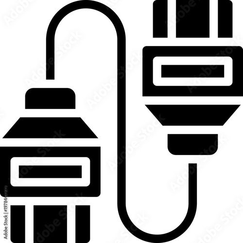 hdmi glyph icon. Strong and solid vector icon for websites, mobile interfaces, presentations, and visual branding. High quality and easy to edit.