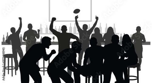 People watching sports at a bar.