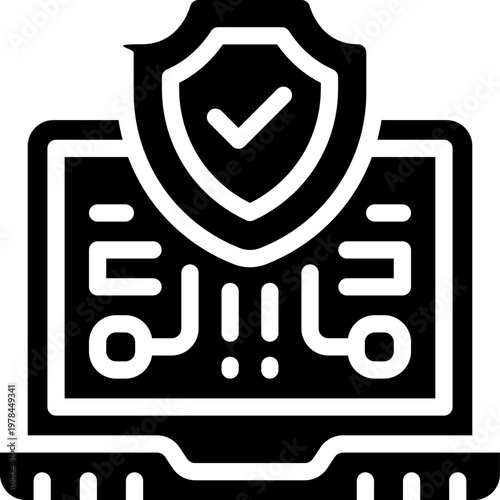 antivirus glyph icon. Strong and solid vector icon for websites, mobile interfaces, presentations, and visual branding. High quality and easy to edit.