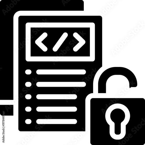 open source glyph icon. Strong and solid vector icon for websites, mobile interfaces, presentations, and visual branding. High quality and easy to edit.