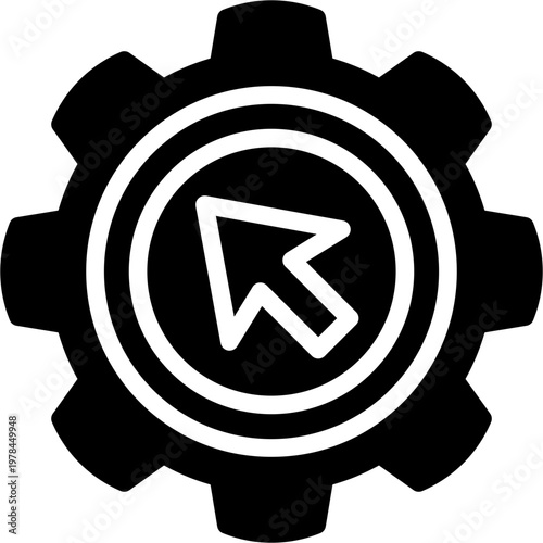 setting glyph icon. Strong and solid vector icon for websites, mobile interfaces, presentations, and visual branding. High quality and easy to edit.