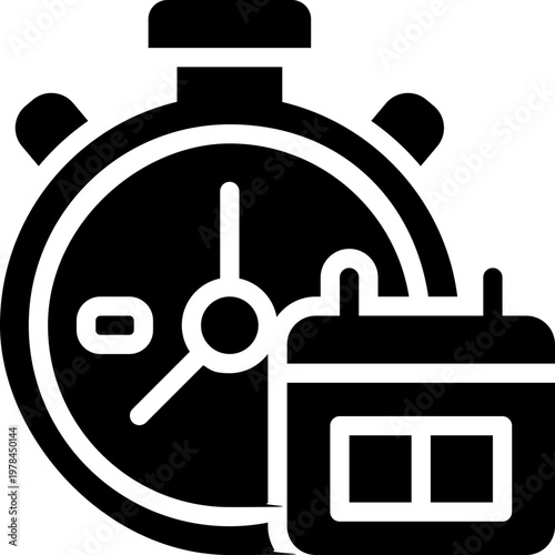 schedule glyph icon. Strong and solid vector icon for websites, mobile interfaces, presentations, and visual branding. High quality and easy to edit.