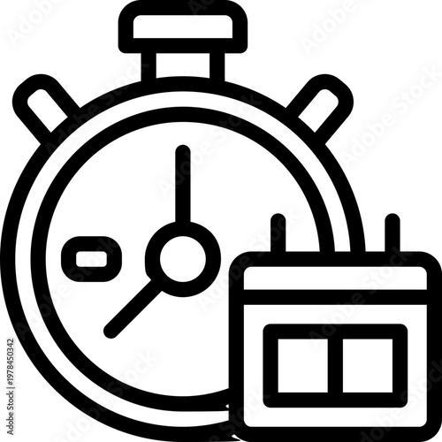 schedule line icon. Clean and minimalist vector icon for websites, mobile apps, presentations, and logos. Fully scalable and customizable for any project.