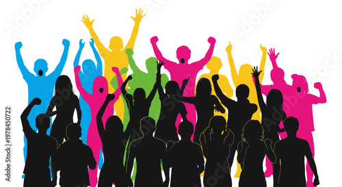 Diverse Group of People Celebrating Together.