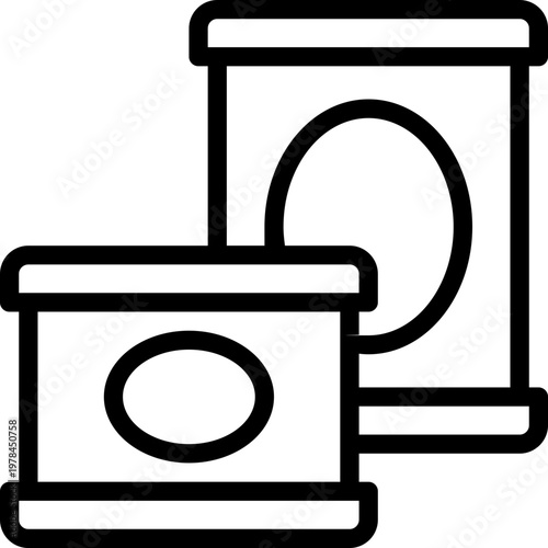 canned food line icon. Clean and minimalist vector icon for websites, mobile apps, presentations, and logos. Fully scalable and customizable for any project.