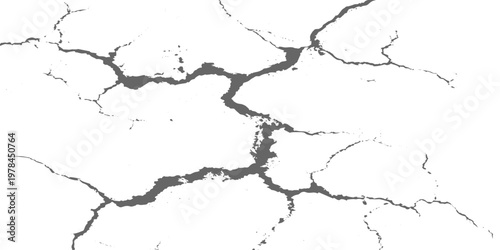 Black, white grunge dust crack, scratch concrete wall texture pattern background. Ideal for grunge background, aged surface, urban decay effect. grunge distressed overlay featuring natural split Line.