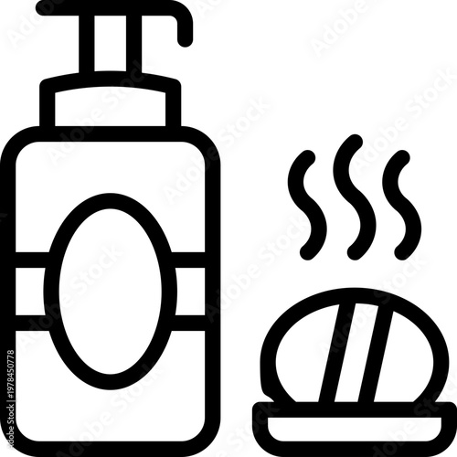 soap line icon. Clean and minimalist vector icon for websites, mobile apps, presentations, and logos. Fully scalable and customizable for any project.