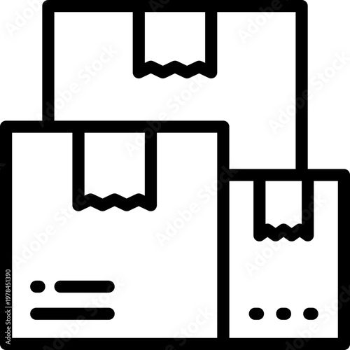 box line icon. Clean and minimalist vector icon for websites, mobile apps, presentations, and logos. Fully scalable and customizable for any project.