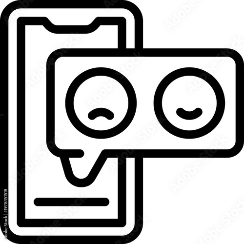 feedback line icon. Clean and minimalist vector icon for websites, mobile apps, presentations, and logos. Fully scalable and customizable for any project.