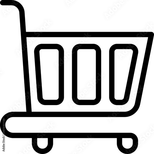 shopping cart line icon. Clean and minimalist vector icon for websites, mobile apps, presentations, and logos. Fully scalable and customizable for any project.