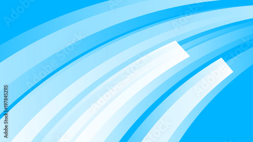 水色のグラデーション曲線が流れる抽象的な背景デザイン素材