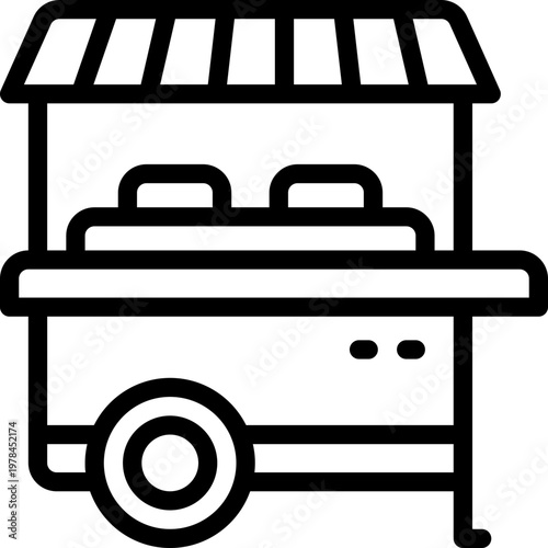 cart line icon. Clean and minimalist vector icon for websites, mobile apps, presentations, and logos. Fully scalable and customizable for any project.