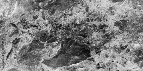 Stone rough texture background surface. Close-up of volcanic stone wall with irregular surface, wide view.  Abstract rock mountain cave dust background. black grunge stone wall background wallpaper.