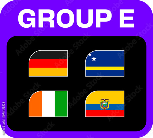 Football Group Flags Stylized
