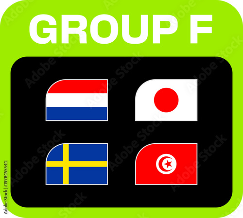 Group F Flags Stylized Football