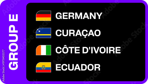 Football Group E Flags Stylized