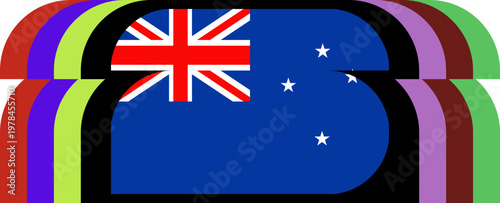 New Zealand Flag Geometric