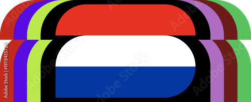Netherlands Flag Football Stylized