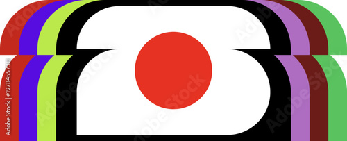 Japan Flag Stylized