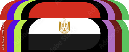 Egypt Flag Stylized Sport