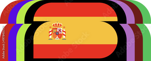 Spain Flag Abstract Element