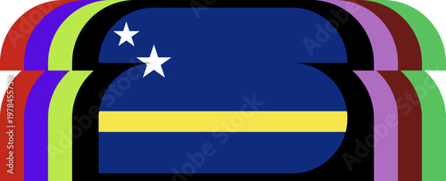 Curacao Flag Stylized