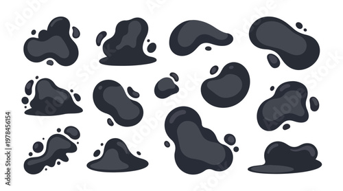 Blob shapes colorful collection vector design elements isolated. Shape vector set of abstract stains