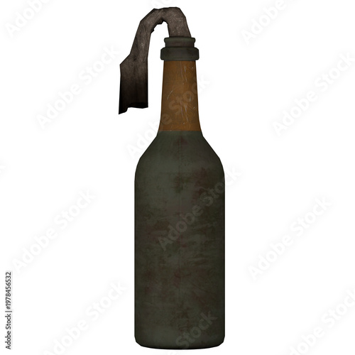 Molotov cocktail improvised incendiary bottle