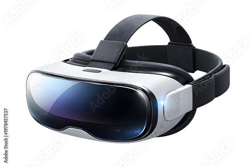 Virtual Reality Headset VR Glasses Modern Technology Device Isolated on White Background