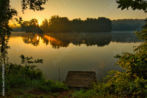 sunrise over the lake